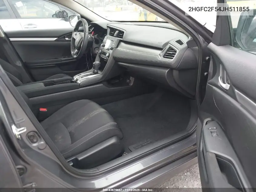 2HGFC2F54JH511855 2018 Honda Civic Lx