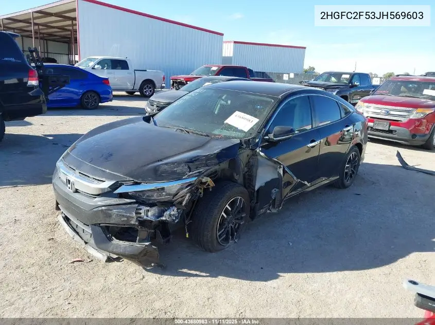 2HGFC2F53JH569603 2018 Honda Civic Lx