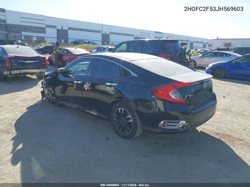 2HGFC2F53JH569603 2018 Honda Civic Lx