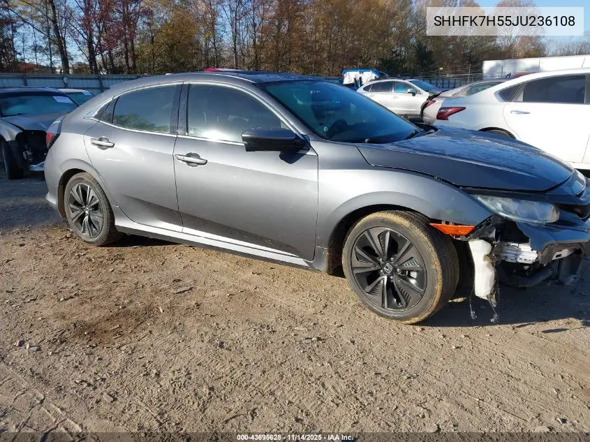 SHHFK7H55JU236108 2018 Honda Civic Ex