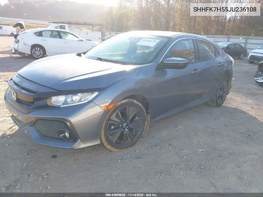 SHHFK7H55JU236108 2018 Honda Civic Ex