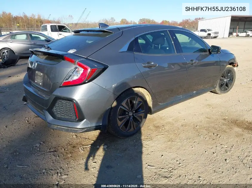 SHHFK7H55JU236108 2018 Honda Civic Ex