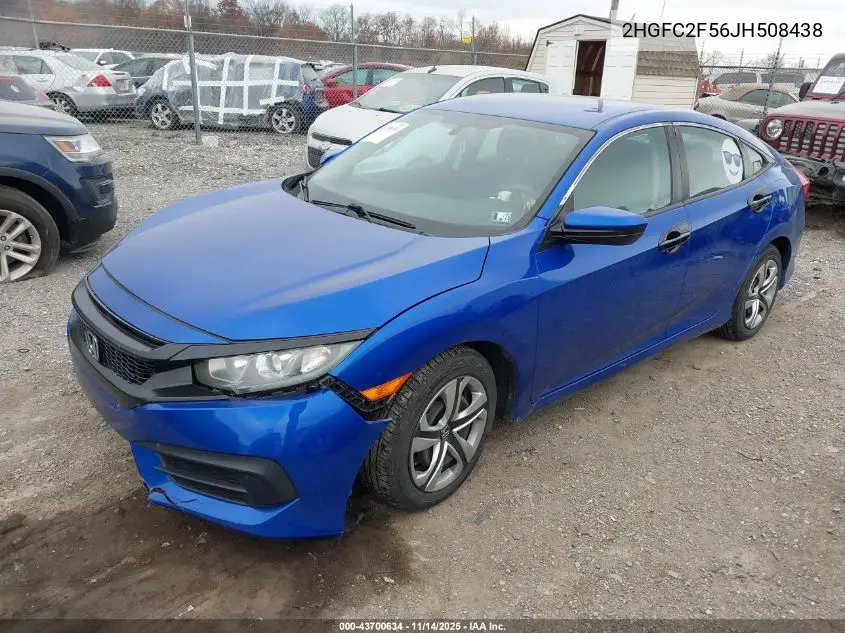 2HGFC2F56JH508438 2018 Honda Civic Lx