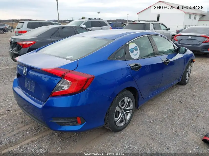 2HGFC2F56JH508438 2018 Honda Civic Lx