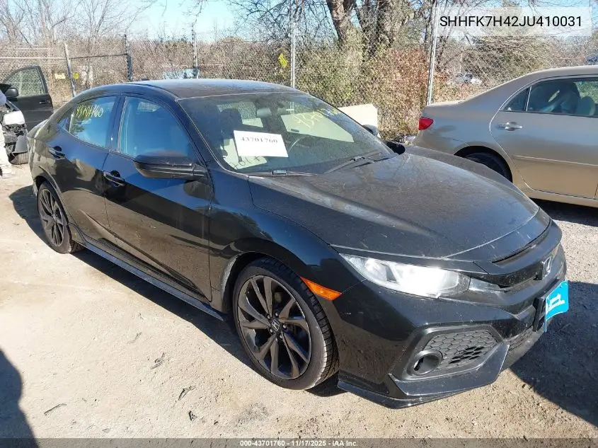 SHHFK7H42JU410031 2018 Honda Civic Sport