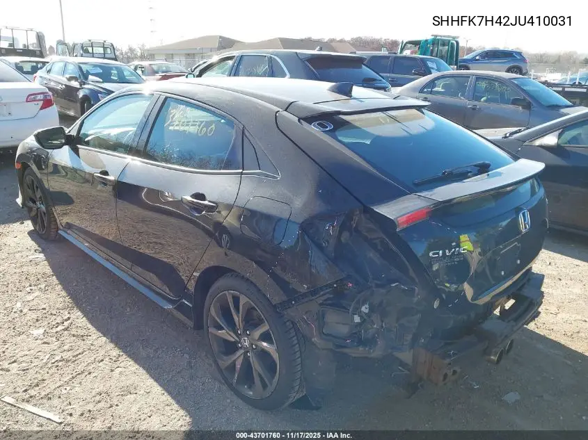 SHHFK7H42JU410031 2018 Honda Civic Sport