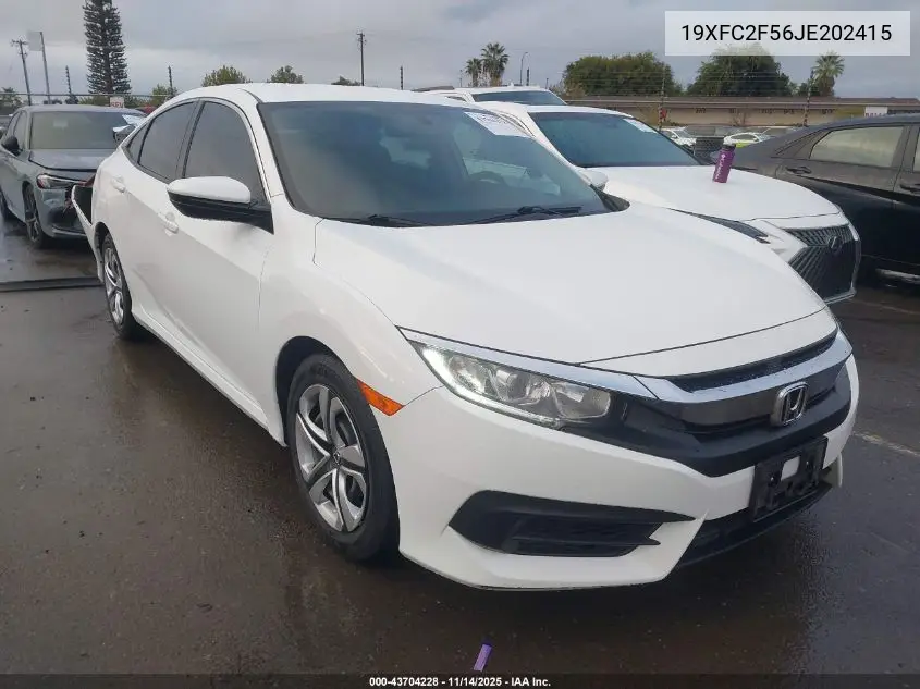 19XFC2F56JE202415 2018 Honda Civic Lx