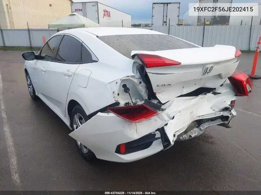 19XFC2F56JE202415 2018 Honda Civic Lx