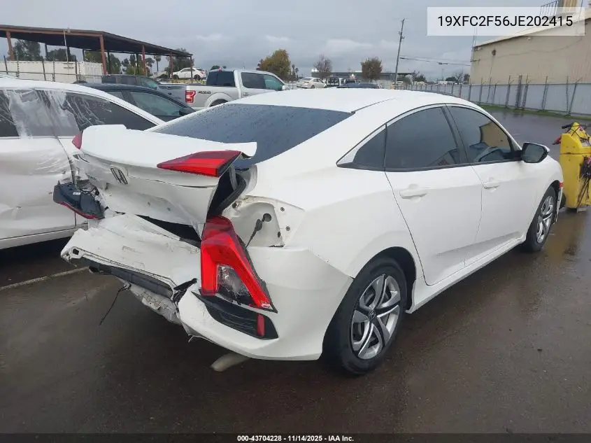 19XFC2F56JE202415 2018 Honda Civic Lx