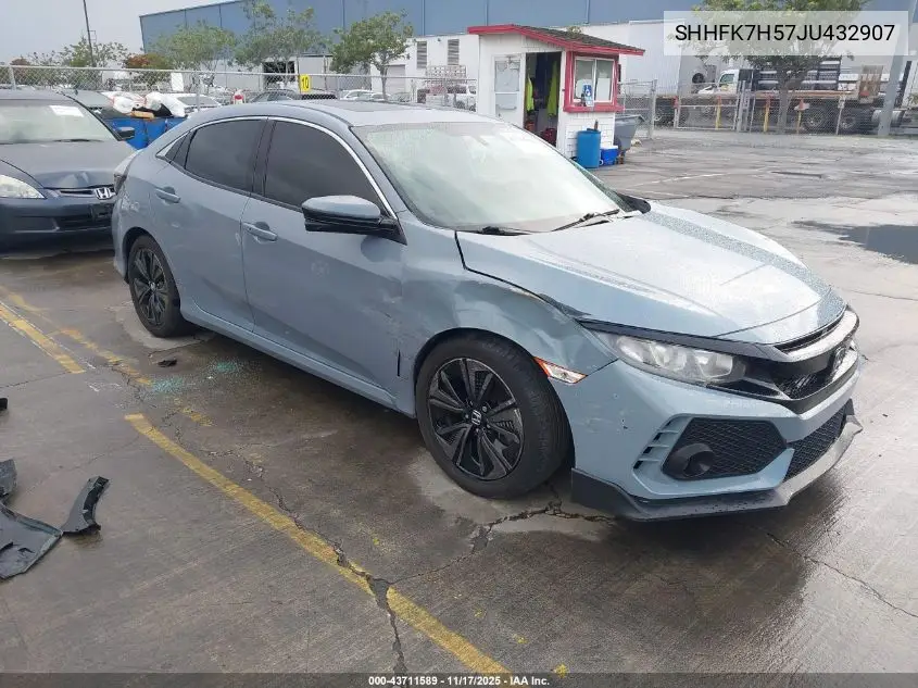 SHHFK7H57JU432907 2018 Honda Civic Ex
