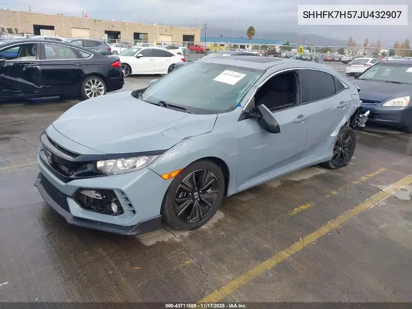 SHHFK7H57JU432907 2018 Honda Civic Ex