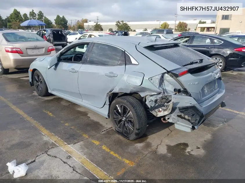 SHHFK7H57JU432907 2018 Honda Civic Ex