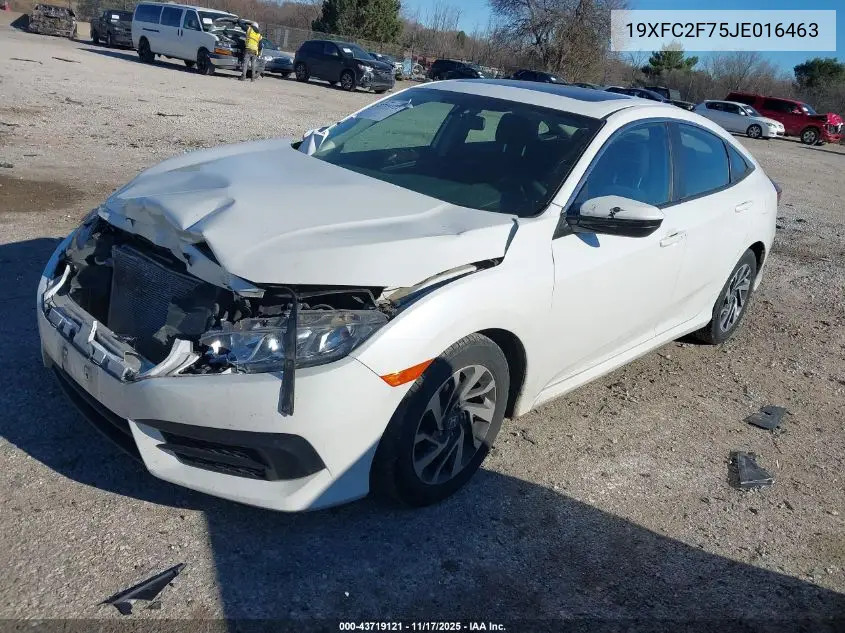 19XFC2F75JE016463 2018 Honda Civic Ex