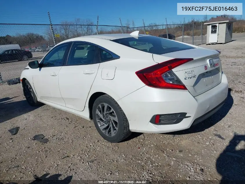 19XFC2F75JE016463 2018 Honda Civic Ex