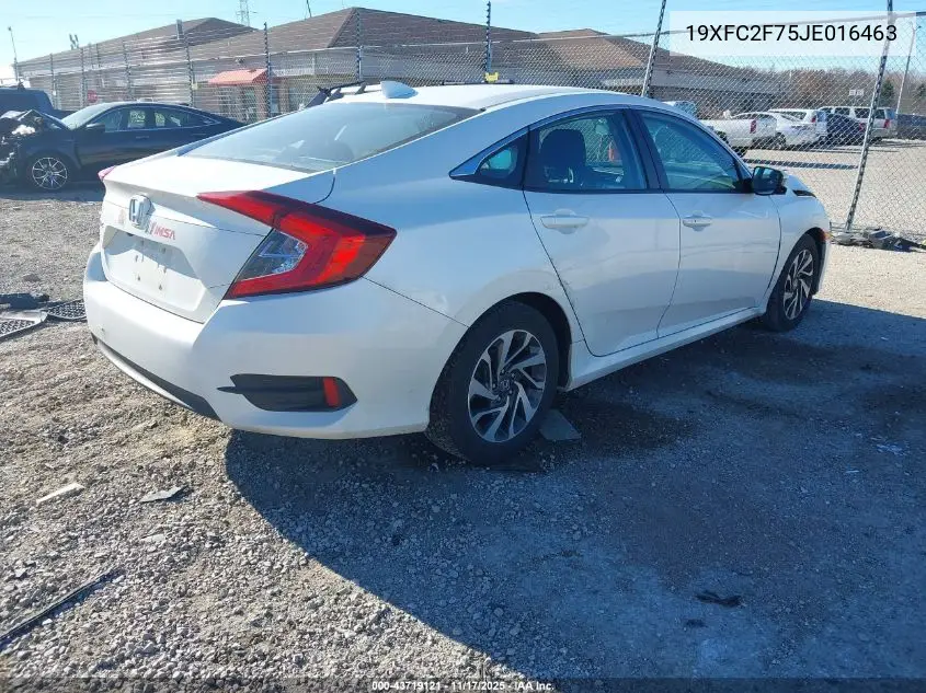 19XFC2F75JE016463 2018 Honda Civic Ex