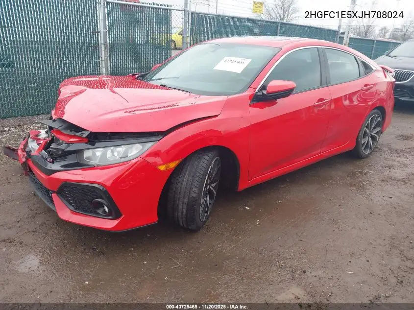 2HGFC1E5XJH708024 2018 Honda Civic Si