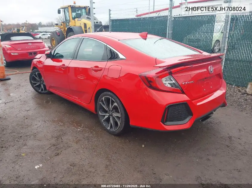 2HGFC1E5XJH708024 2018 Honda Civic Si