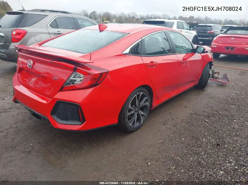 2HGFC1E5XJH708024 2018 Honda Civic Si