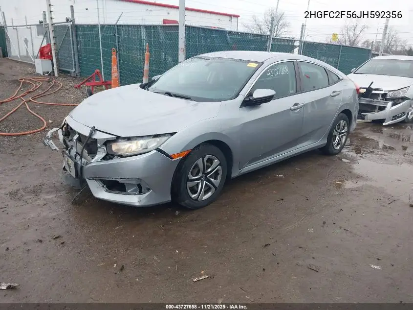 2HGFC2F56JH592356 2018 Honda Civic Lx