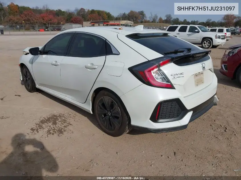 SHHFK7H51JU231097 2018 Honda Civic Ex