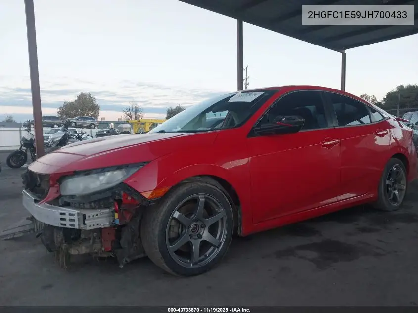2HGFC1E59JH700433 2018 Honda Civic Si