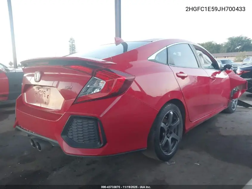 2HGFC1E59JH700433 2018 Honda Civic Si