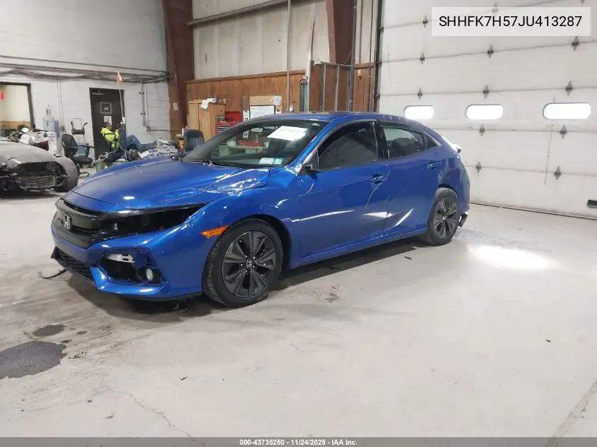 SHHFK7H57JU413287 2018 Honda Civic Ex