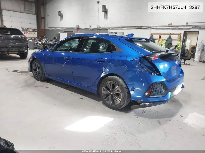 SHHFK7H57JU413287 2018 Honda Civic Ex
