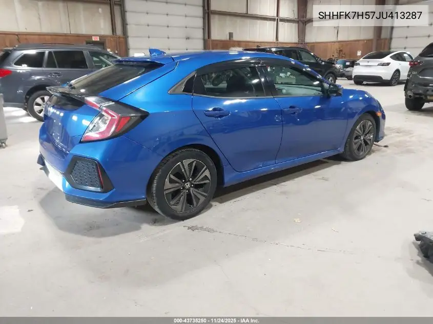 SHHFK7H57JU413287 2018 Honda Civic Ex