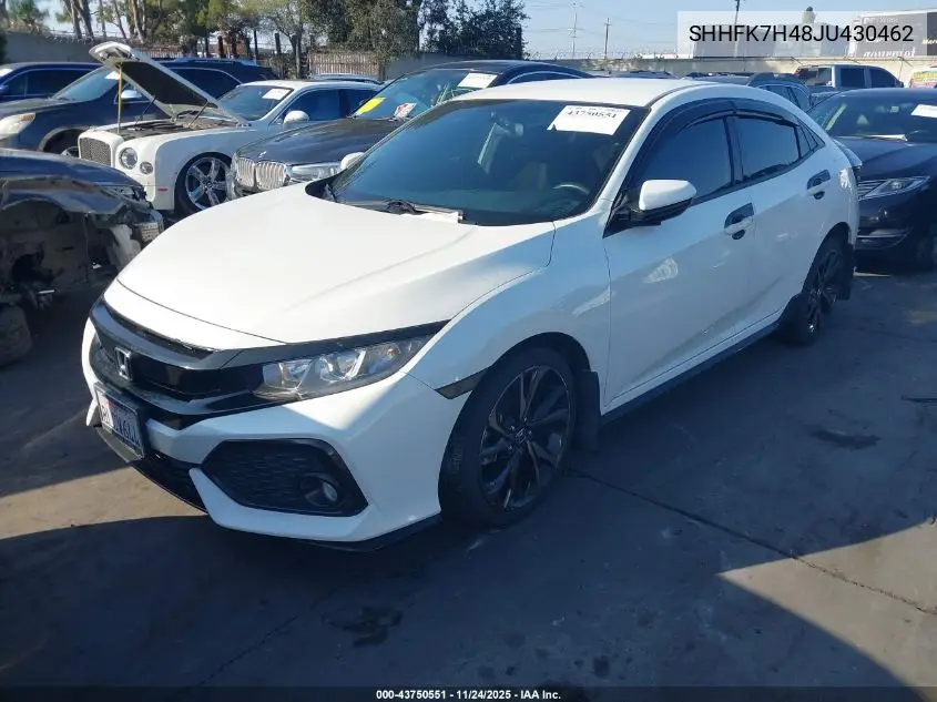 SHHFK7H48JU430462 2018 Honda Civic Sport