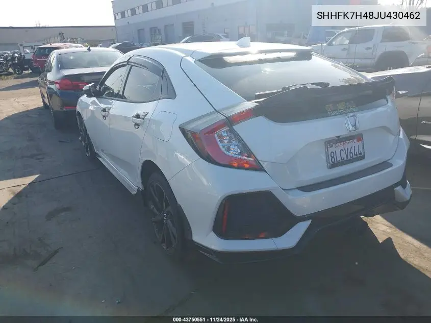 SHHFK7H48JU430462 2018 Honda Civic Sport