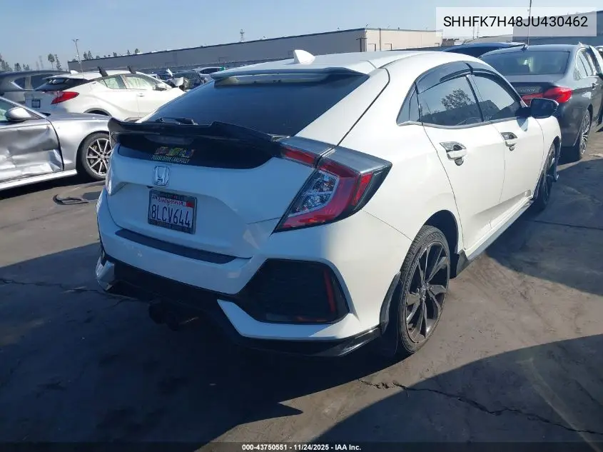 SHHFK7H48JU430462 2018 Honda Civic Sport