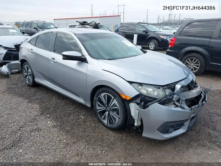2HGFC1F31JH644386 2018 Honda Civic Ex-T