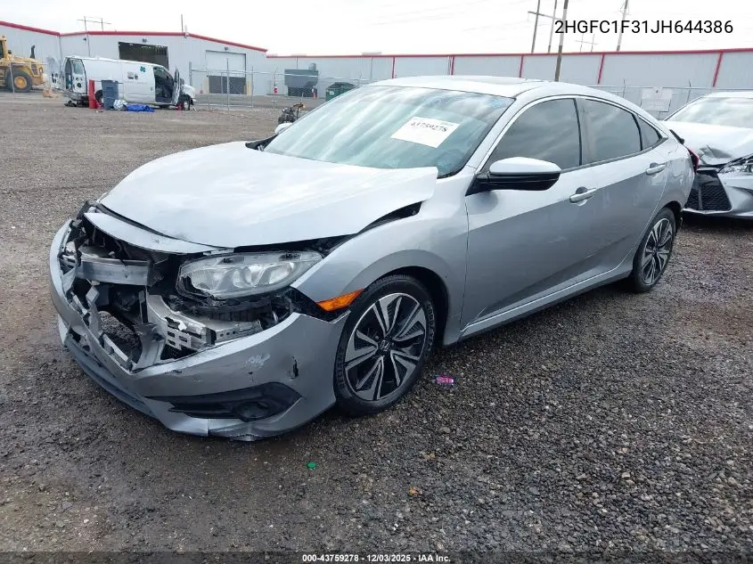 2HGFC1F31JH644386 2018 Honda Civic Ex-T