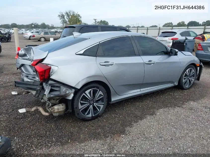 2HGFC1F31JH644386 2018 Honda Civic Ex-T