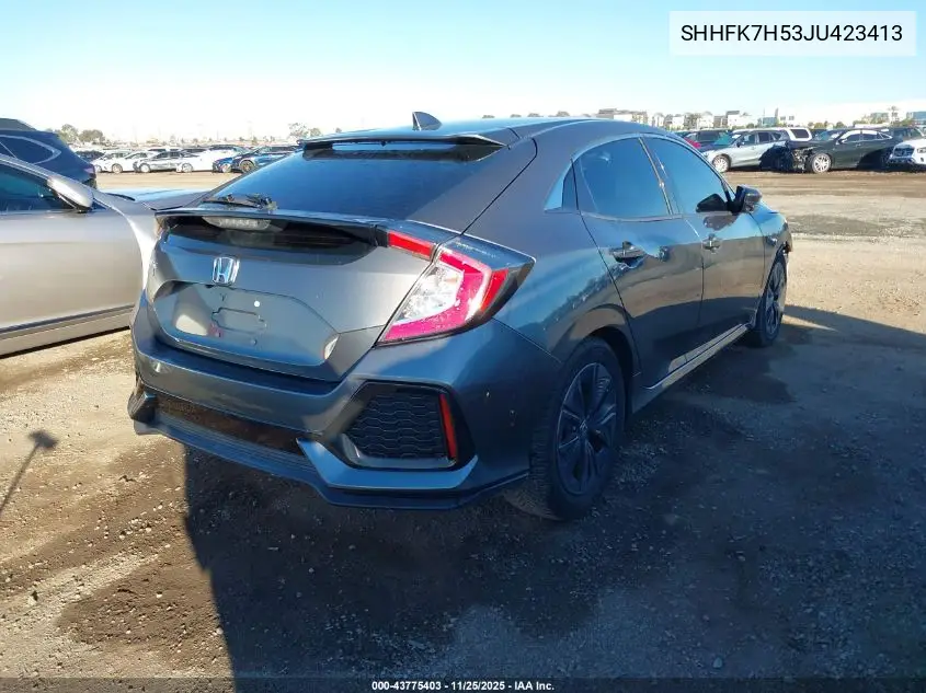 SHHFK7H53JU423413 2018 Honda Civic Ex