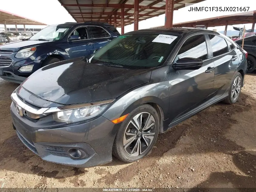 JHMFC1F35JX021667 2018 Honda Civic Ex-T