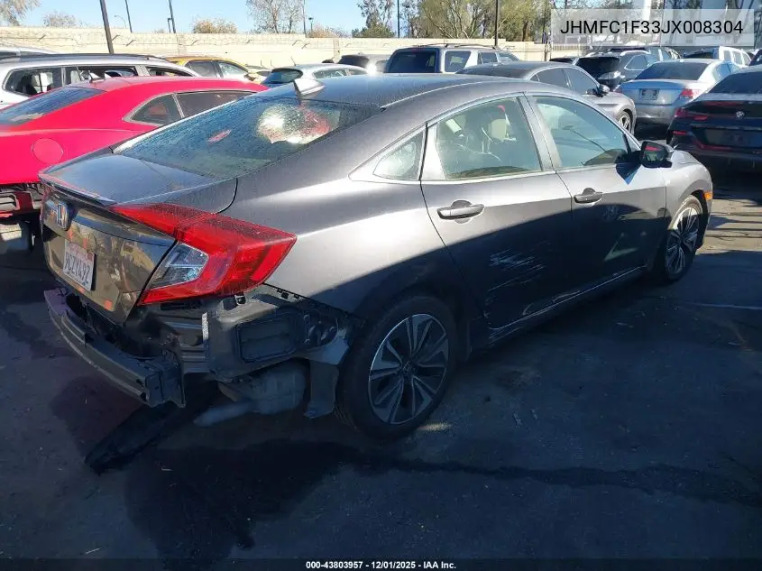 JHMFC1F33JX008304 2018 Honda Civic Ex-T