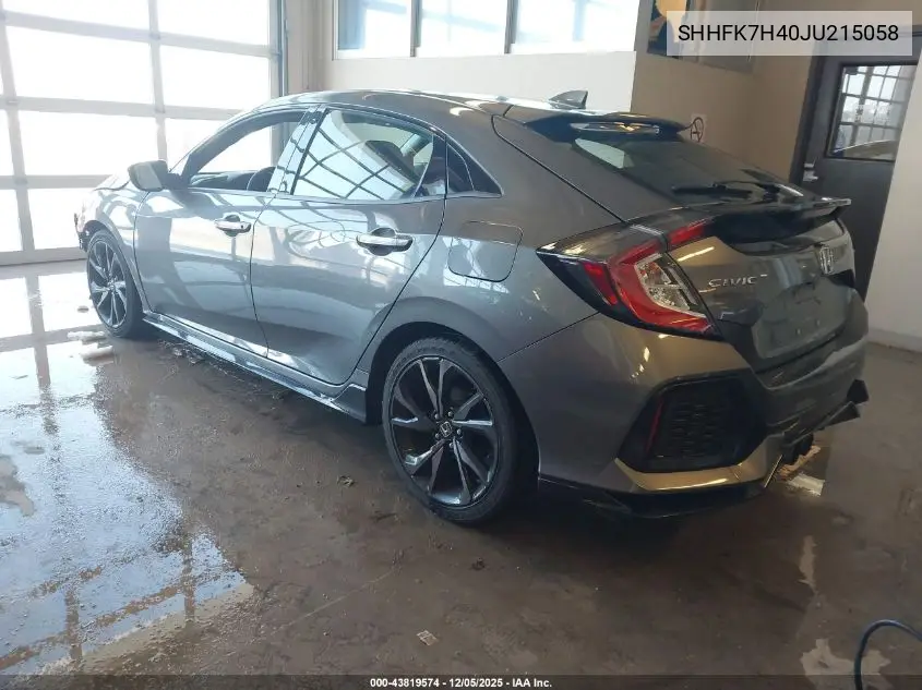 SHHFK7H40JU215058 2018 Honda Civic Sport