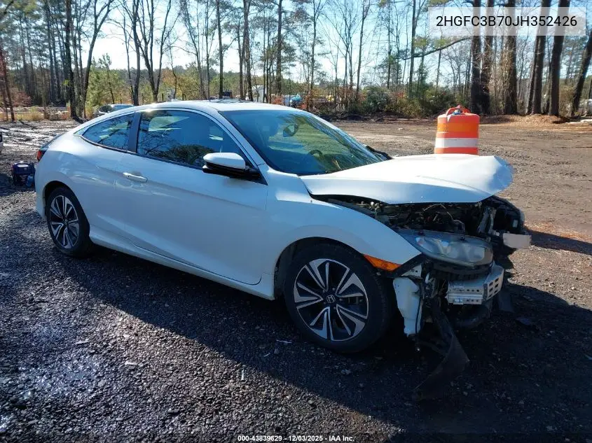 2HGFC3B70JH352426 2018 Honda Civic Ex-L