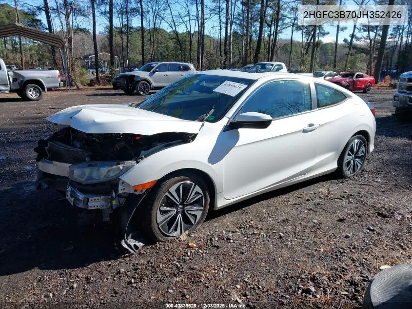 2HGFC3B70JH352426 2018 Honda Civic Ex-L
