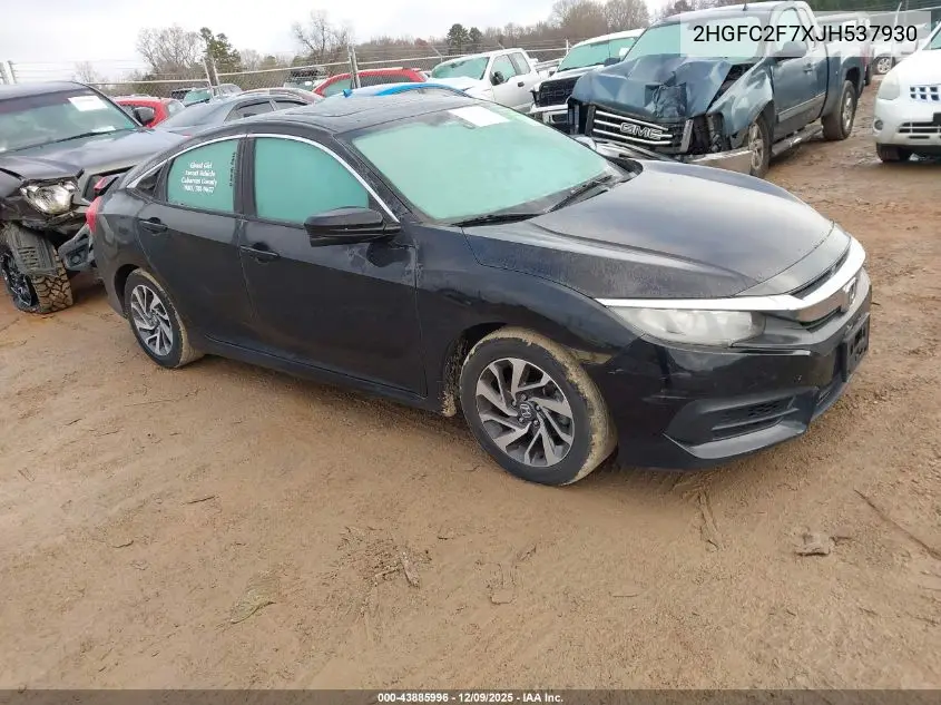 2HGFC2F7XJH537930 2018 Honda Civic Ex