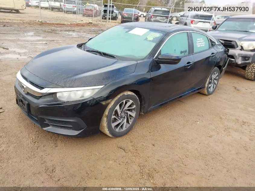 2HGFC2F7XJH537930 2018 Honda Civic Ex