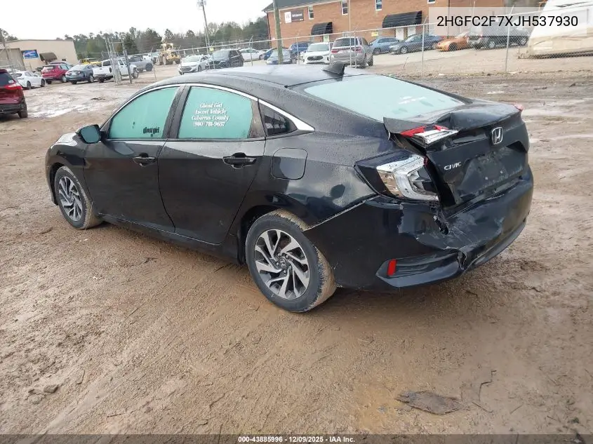 2HGFC2F7XJH537930 2018 Honda Civic Ex