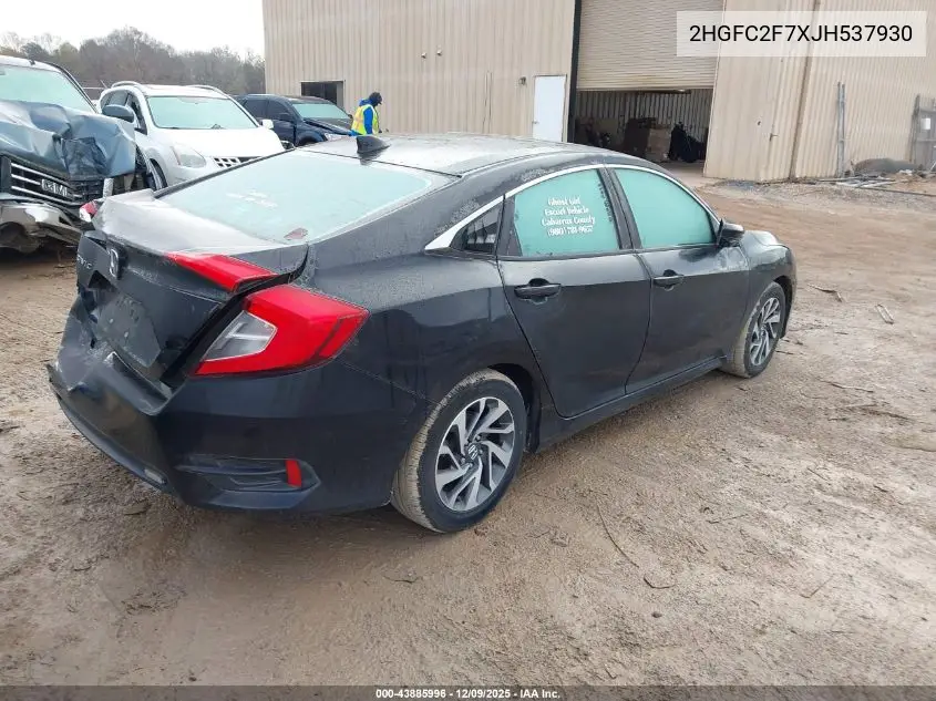 2HGFC2F7XJH537930 2018 Honda Civic Ex