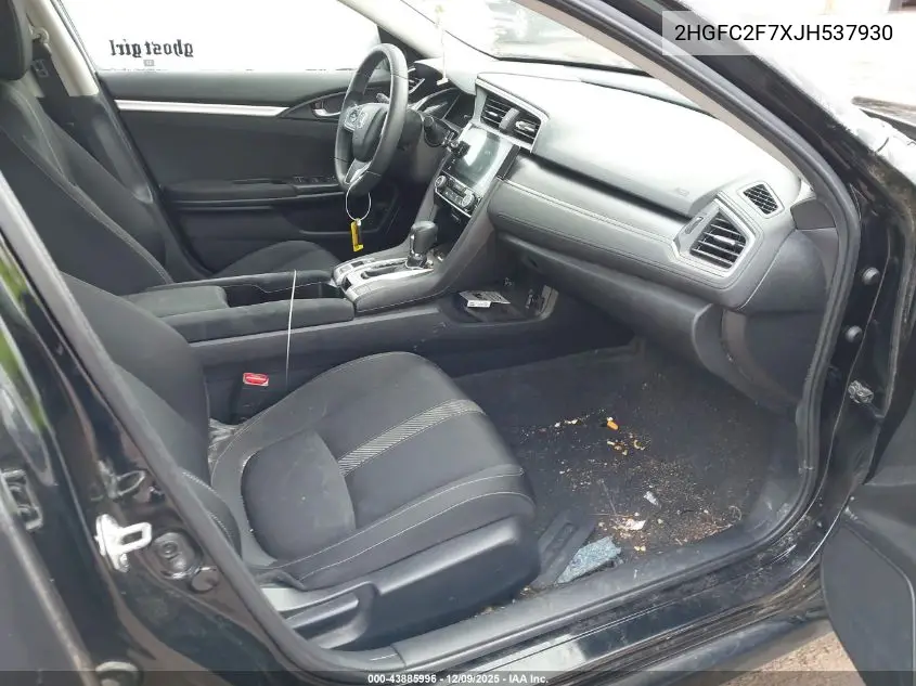 2HGFC2F7XJH537930 2018 Honda Civic Ex