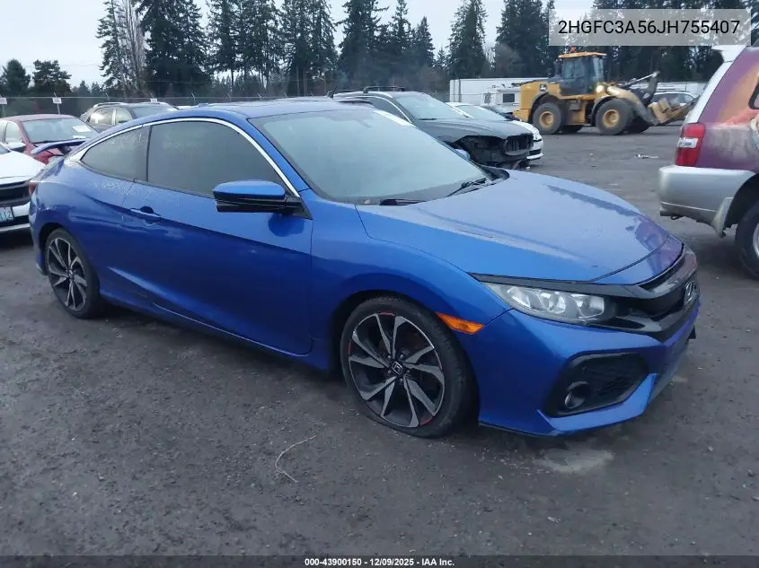 2HGFC3A56JH755407 2018 Honda Civic Si