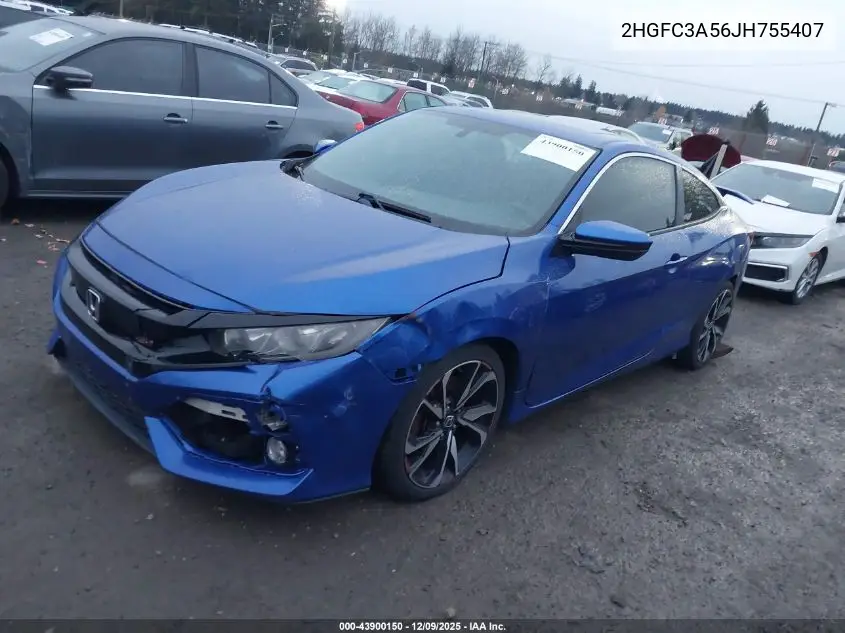 2HGFC3A56JH755407 2018 Honda Civic Si