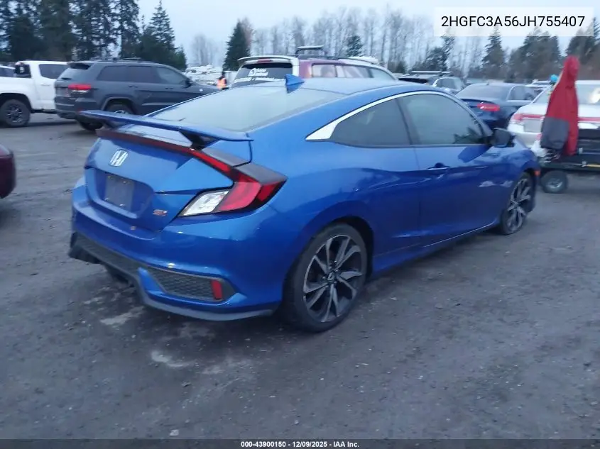 2HGFC3A56JH755407 2018 Honda Civic Si