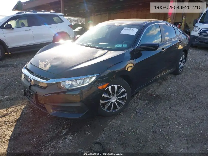 19XFC2F54JE201215 2018 Honda Civic Lx